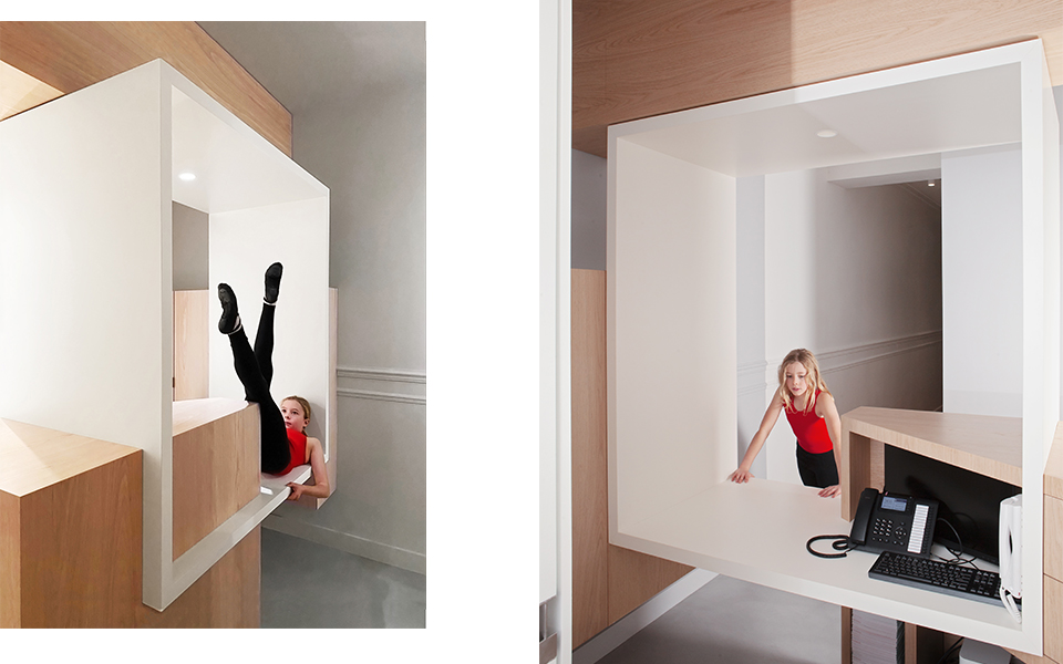 Bien naître, Paris 8 | Cabinet médical pour 3 gynécolques | accueil avec bureau et guichet accessible