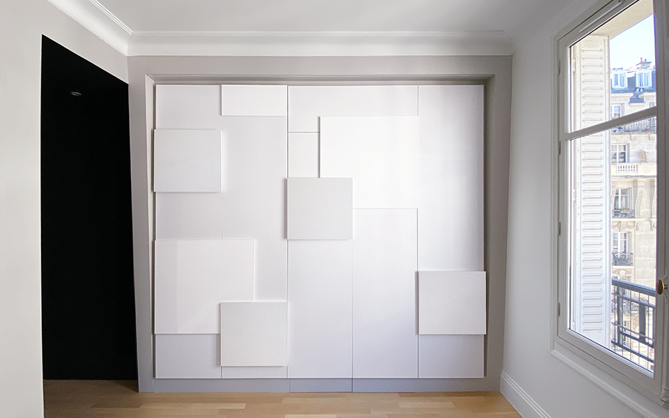 Mobiliers sculptés, Paris 16 | dressing intégré